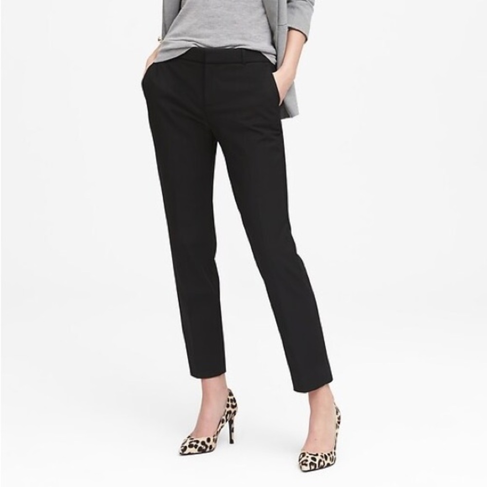 Banana Republic Ryan Slim Black Pant - Petite